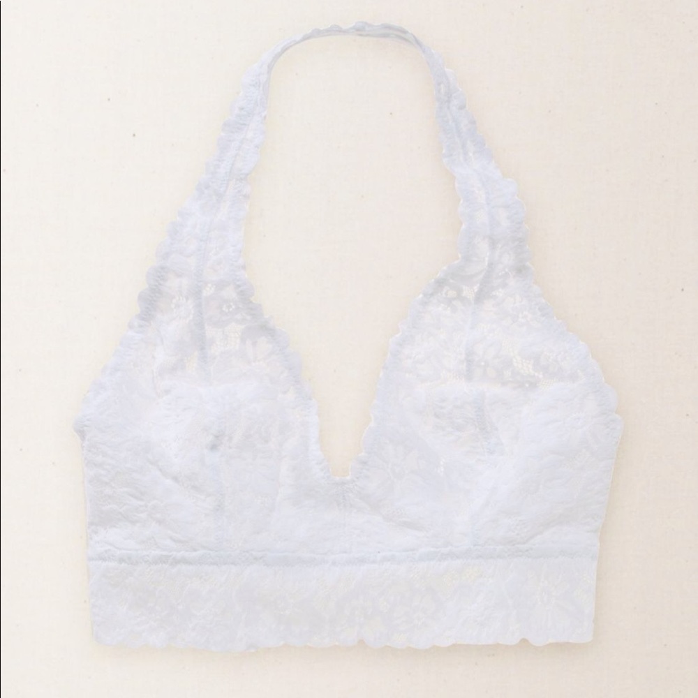 Aerie Softest Lace Halter Bralette (D Cup)